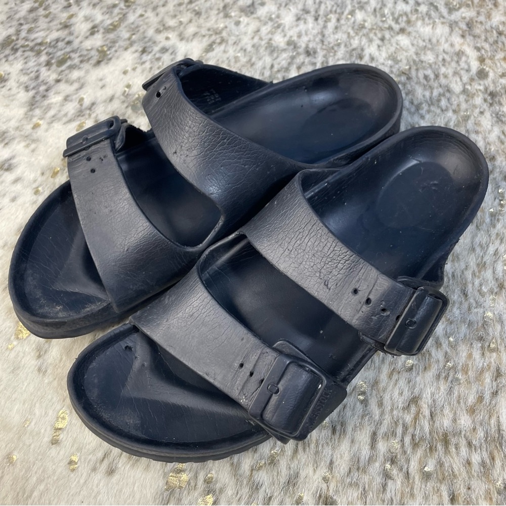 Birkenstock Black Rubber Mens Sandals Size 41 (US Size 8-8.5)